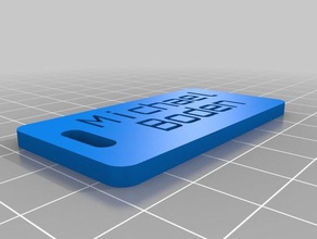 michael name tag organization customized 3d print model - Mito3D