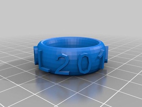 dl ring round fashion customized 3d print model - Mito3D