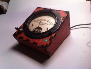 usb gauge gadgets analog box lasercutter rgb led switch 3d print model - Mito3D