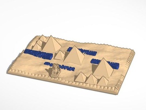 3d harita giza piramitleri binalar yapılar eğitim Mısır Büyük Piramit sphinx 3d print model - Mito3D
