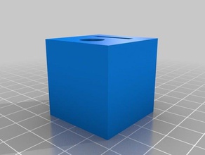 32 mm cube test rod flat holes 3d printing tests 3d print model - Mito3D
