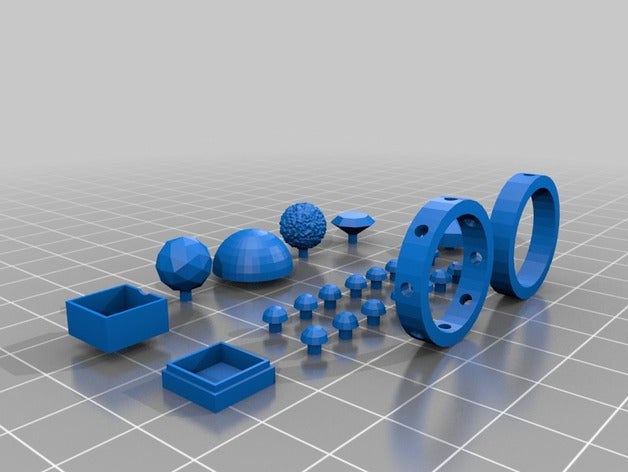 multi-ring anéis 3D print model - Mito3D