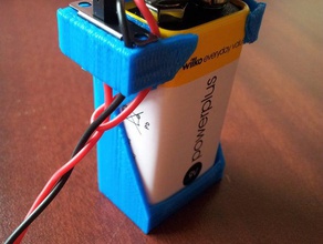 Clip di batteria 9v foro dell'interruttore l'elettronica box sketchup 3d print model - Mito3D