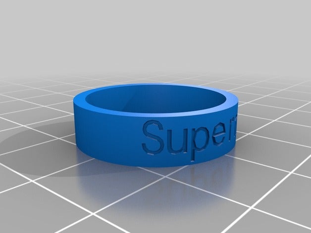 superman engraved ring rings customized 3D print model - Mito3D