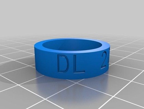 dl 2014 ring einfache Runde Ringe angepasst 3d print model - Mito3D