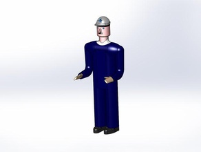semplice figura di uomo in piedi persone 3d print model - Mito3D