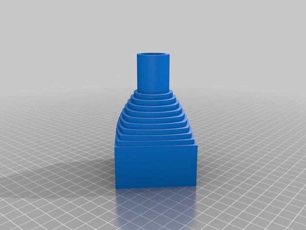 my customized round square connector replacement parts 3D print model - Mito3D