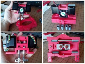 micro dual extrusora de rápido ajuste 3d a impressora extrusoras dupla extrusão ffx filaflex flexível receus 3d print model - Mito3D