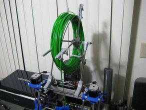 bobine de filament système montage prusa mendel mendelmax 3d l'imprimante accessoires 608 roulement cadre le titulaire partie pla reprap la broche mise à niveau utile 3d print model - Mito3D