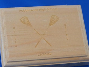 lacrosse plaque 2d art robbinsvillehighschool 3d print model - Mito3D