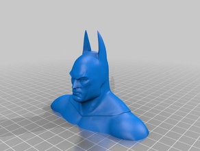 batman busto limpio re-construir hi-res las esculturas hi res 3d print model - Mito3D