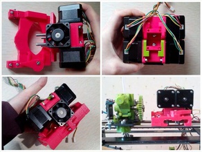 micro quad extrusora de rápido ajuste 3d a impressora extrusoras ffx filaflex flexível extrusão receus 3d print model - Mito3D