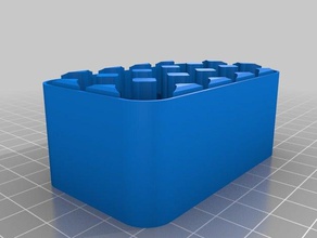 caixa 15 aa recipientes personalizado 3d print model - Mito3D