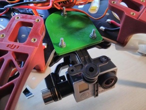 dji f550 gimbal zenmuse de montage rc des véhicules copter drone correctif flamewheel gopro halter le héros hexacopter 3d print model - Mito3D