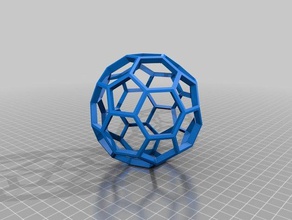 esqueleto bucky bola matemática arte 3d print model - Mito3D