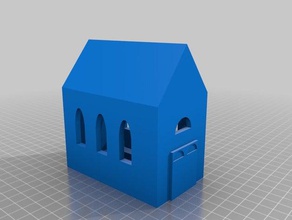peaked roof chapel buildings structures 3d print model - Mito3D