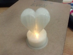 heart light household tealight 3d print model - Mito3D