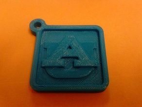 l'université auburn logo keychain porte-clés 3d print model - Mito3D