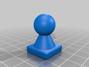pawn first ever 3d design chess 3d print model - Mito3D