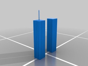 world trade center twin towers buildings structures 3d print model - Mito3D