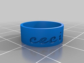 ceciliaring2 rings customized 3d print model - Mito3D
