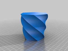 vase à 6 faces de 140 ° 40 la tranche les conteneurs personnalisé 3d print model - Mito3D