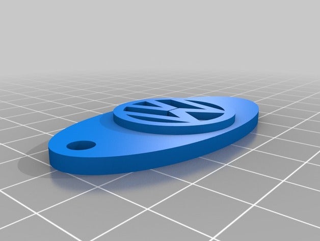 vw anel de chave chaveiros personalizado 3D print model - Mito3D