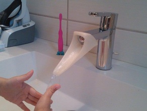 rimovibile scivolo bagno allegare rimuovere toccare rubinetto dell'acqua 3d print model - Mito3D