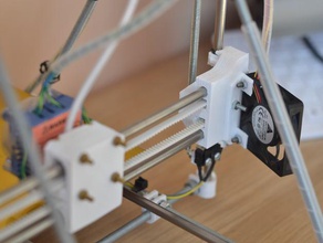 huxley reprap fan mount 3d printer parts emaker reprappro 3d print model - Mito3D