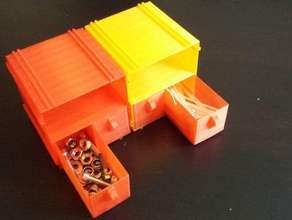 cajonera 100x100 modular aufgebaut - Organisation box 3d print model - Mito3D