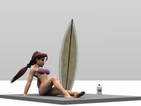 surfeuse people 3d print model - Mito3D