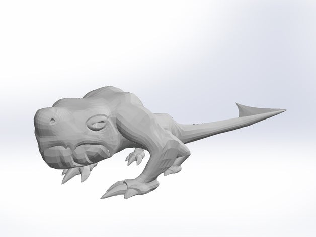 o lagarto-como a criatura criaturas 3D print model - Mito3D