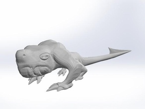 lizard like creature creatures 3d print model - Mito3D