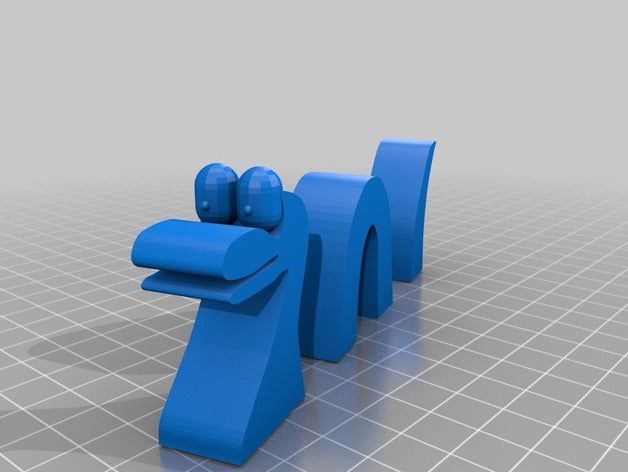 loch-ness-monster-Schreibtisch Modell loch stehen Tiere 3D print model - Mito3D