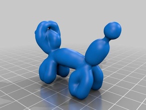 ballon de chien pendentif sculptures 123d 3d print model - Mito3D