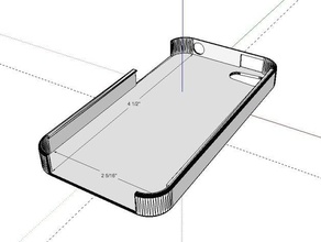 cas de l'iphone 4 sketchup mobile iphone 4s 3d print model - Mito3D