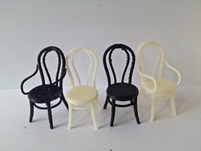 124 cadeira thonet modelo móveis 1to24scale toscale 3d print model - Mito3D