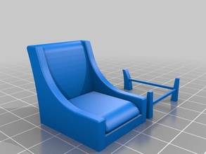 124 modern slipper chair model furniture 1to24scale toscale 3d print model - Mito3D