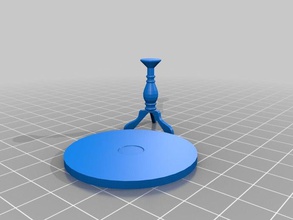 124 round center column table model furniture 1to24scale toscale 3d print model - Mito3D