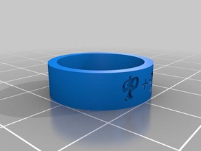 p+d-ring anelli personalizzato 3d print model - Mito3D