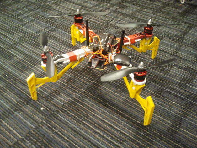 dji flame wheel 330 robuste Landung gearsuspension Robotik 3D print model - Mito3D