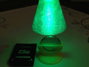 mesa de té la luz decoración cr2032 lámpara led 3d print model - Mito3D