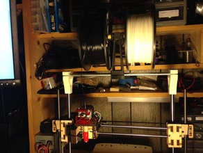 printrbot plus v21 dual-spool-holdertop rail support 3d Drucker Teile - Zubehör filament tower 3d print model - Mito3D