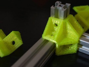 extrusion cube corner 3d printer parts 3d print model - Mito3D