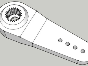 palonnier servomoteur 25 dents robotics servo wheel whell 3d print model - Mito3D