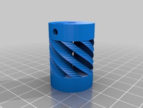 my customized parametric flexible coupling davi 3d printer parts 3d print model - Mito3D