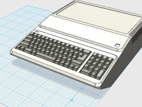 a apple iie platina computador 8-bit retro 3d print model - Mito3D