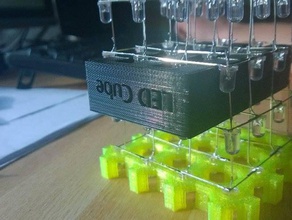 cubo led verticale saldatura aiuto l'elettronica 3d print model - Mito3D
