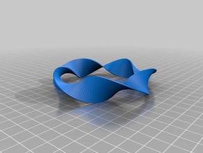 my customized mobius strip 5 math art 3d print model - Mito3D