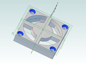 paramétrico de la rejilla del ventilador 45mm partes alibre 3d print model - Mito3D